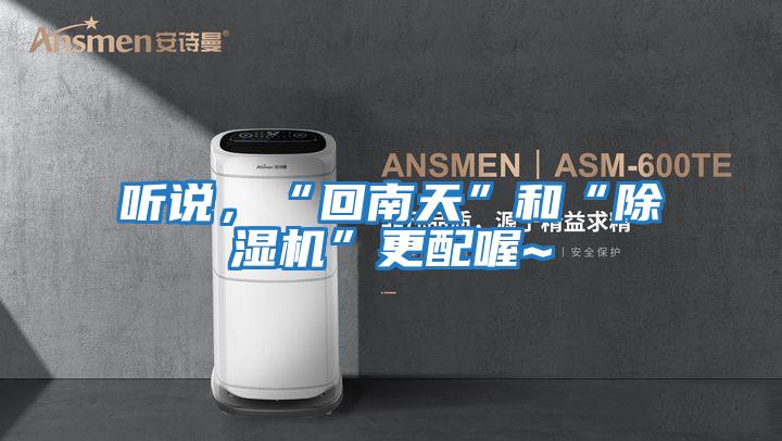 聽說，“回南天”和“除濕機(jī)”更配喔~