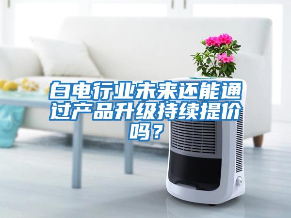 白電行業未來還能通過產品升級持續提價嗎？