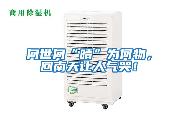 問世間“晴”為何物，回南天讓人氣哭！