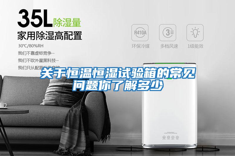 關(guān)于恒溫恒濕試驗(yàn)箱的常見問題你了解多少