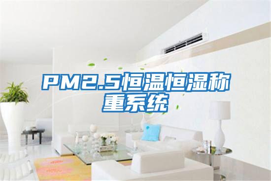 PM2.5恒溫恒濕稱重系統