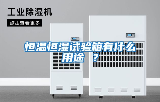 恒溫恒濕試驗箱有什么用途 ?