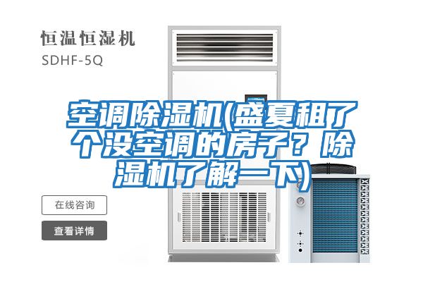 空調(diào)除濕機(jī)(盛夏租了個沒空調(diào)的房子？除濕機(jī)了解一下)
