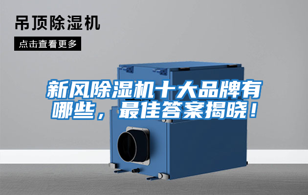 新風除濕機十大品牌有哪些，最佳答案揭曉！