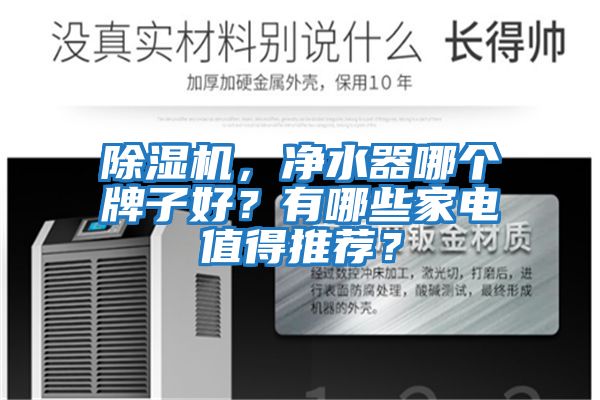 除濕機，凈水器哪個牌子好？有哪些家電值得推薦？
